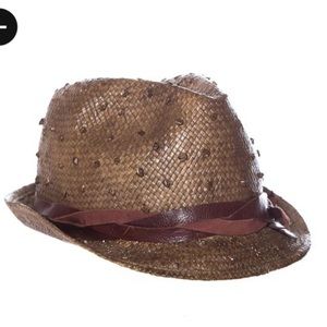 Brunello Cucinelli Woven Straw & Leather Fedora